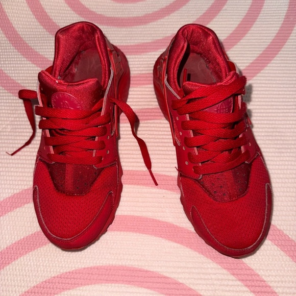 Nike Huarache Big Kids' Vibrant Red Sneakers - Picture 8 of 10